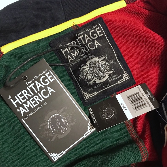 Heritage by America NWT Varsity Cardigan Jacket L - Picture 10 of 12